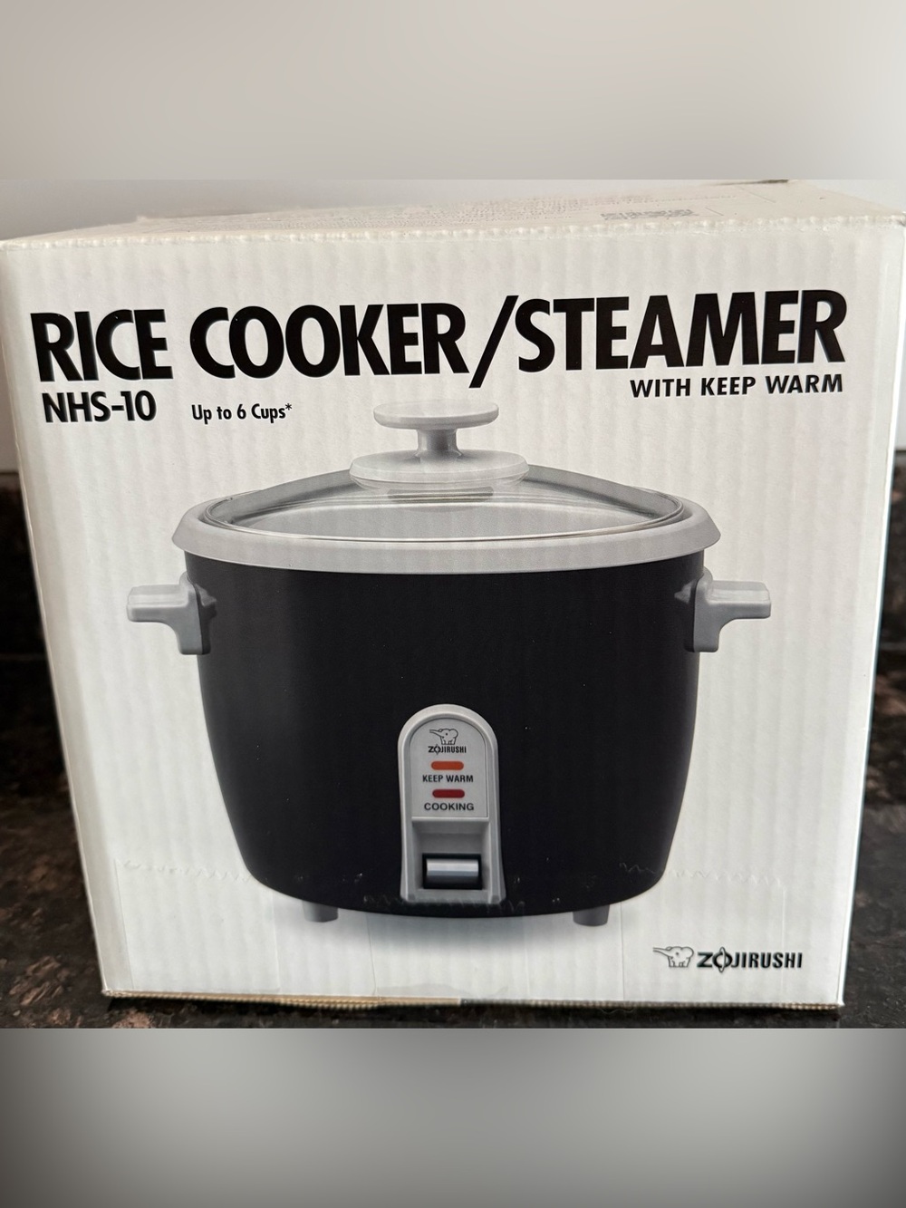 Zojirushi Black Rice Cooker/Steamer NHS-10 with Keep Warm up to 6 cups